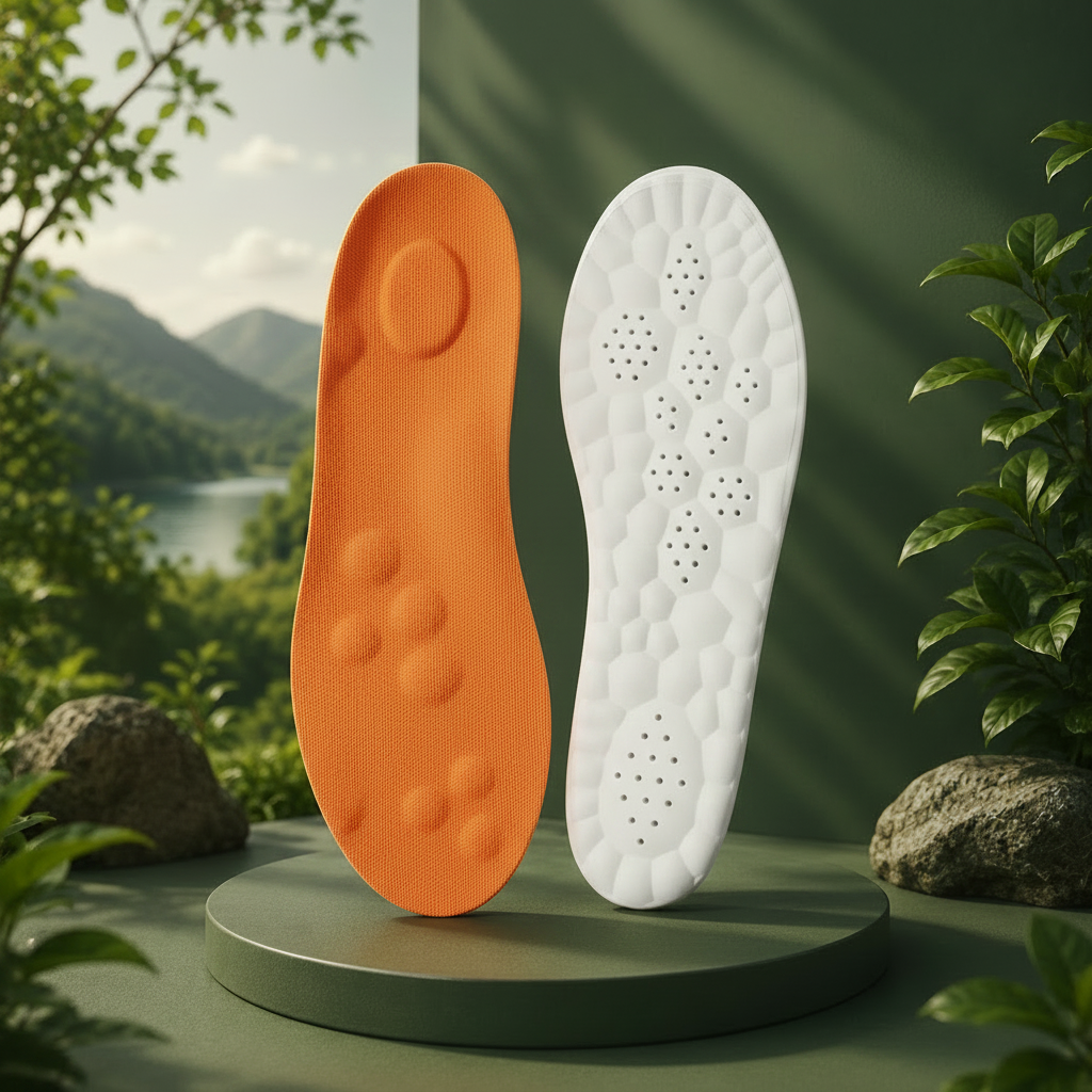Orange and White Insoles Premium Shot